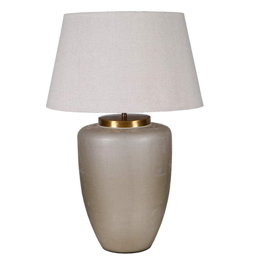 Smoke Glass Base Table Lamp