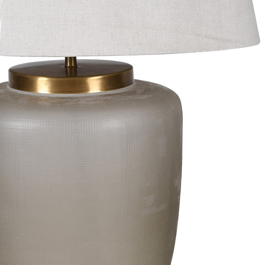 Smoke Glass Base Table Lamp