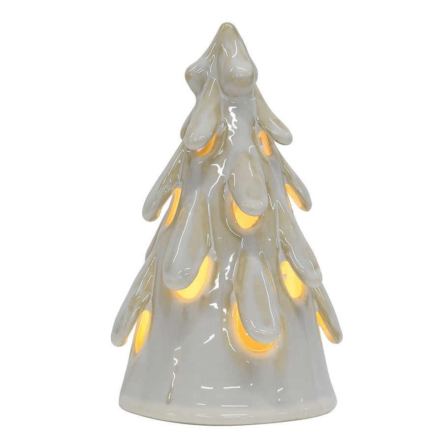 Snowy Lit Tree - Elegant Holiday Decor
