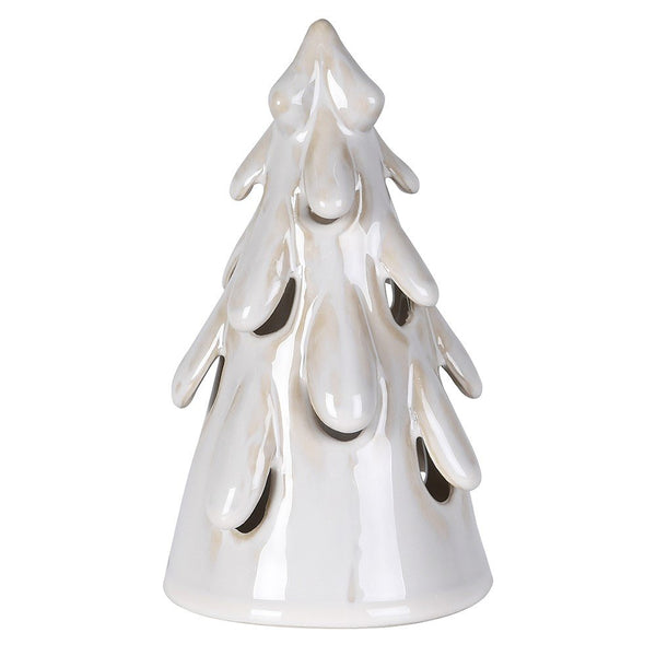 Snowy Lit Tree - Elegant Holiday Decor