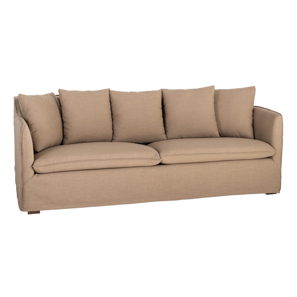 Fabric Brown Sofa