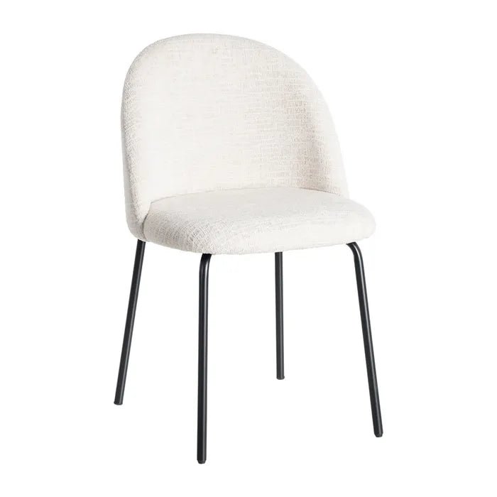 Sora Cream Fabric & Metal Chair