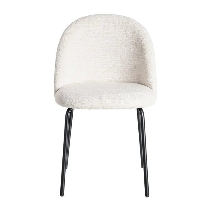 Sora Cream Fabric & Metal Chair
