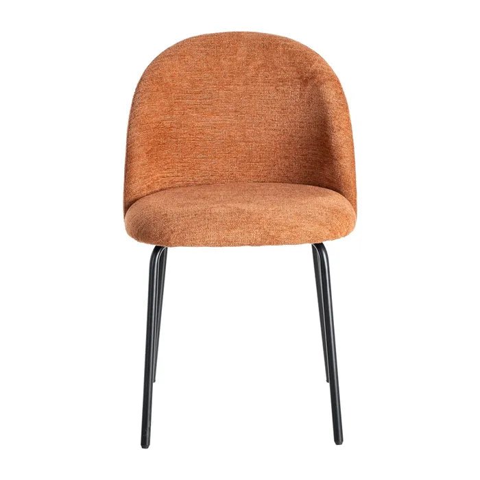 Sora Pumpkin Fabric & Metal Chair