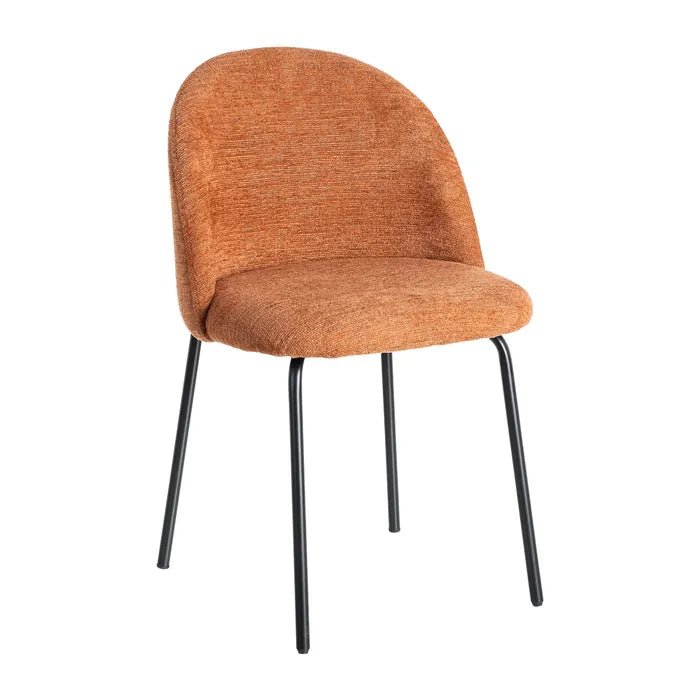 Sora Pumpkin Fabric & Metal Chair