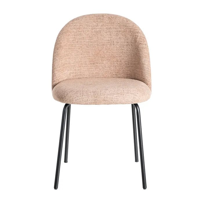 Sora Salmon Fabric & Metal Chair