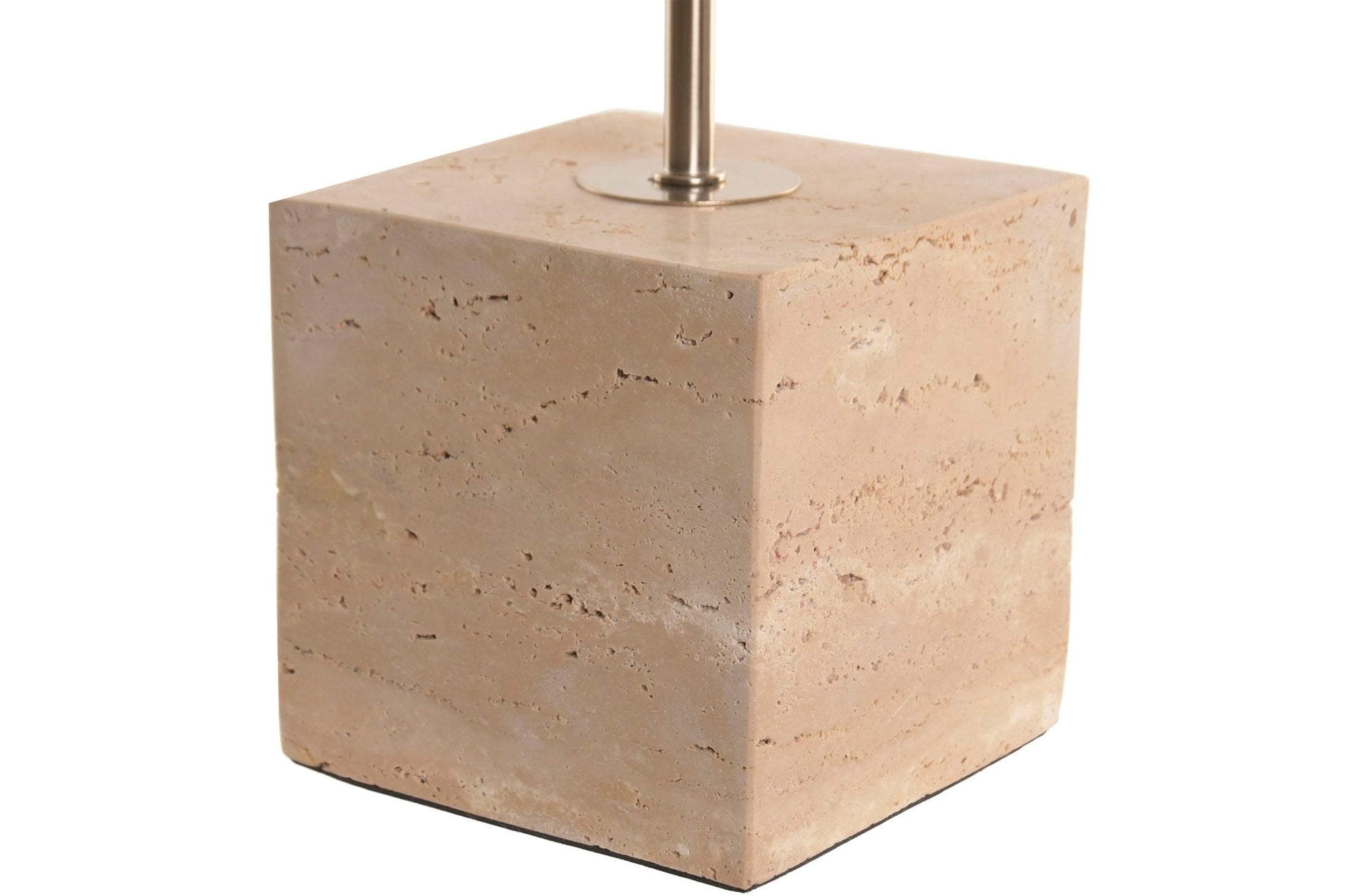 Square Travertine Base Lamp - LUXONAS