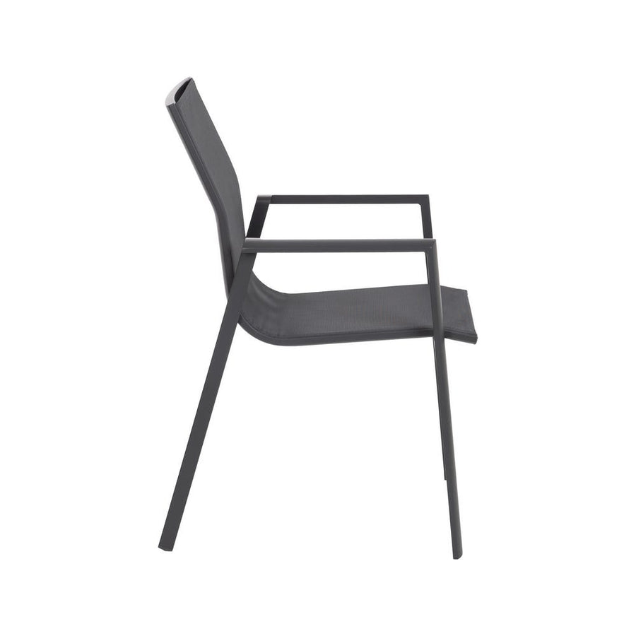 Stackable Aluminum and Textilene Chair 56.5 x 61.5 x 88.5 cm