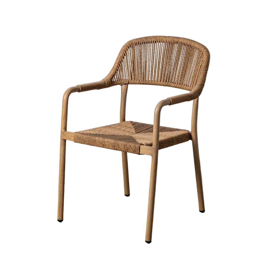 Stackable Aluminum Frame Chair with PE Rattan
