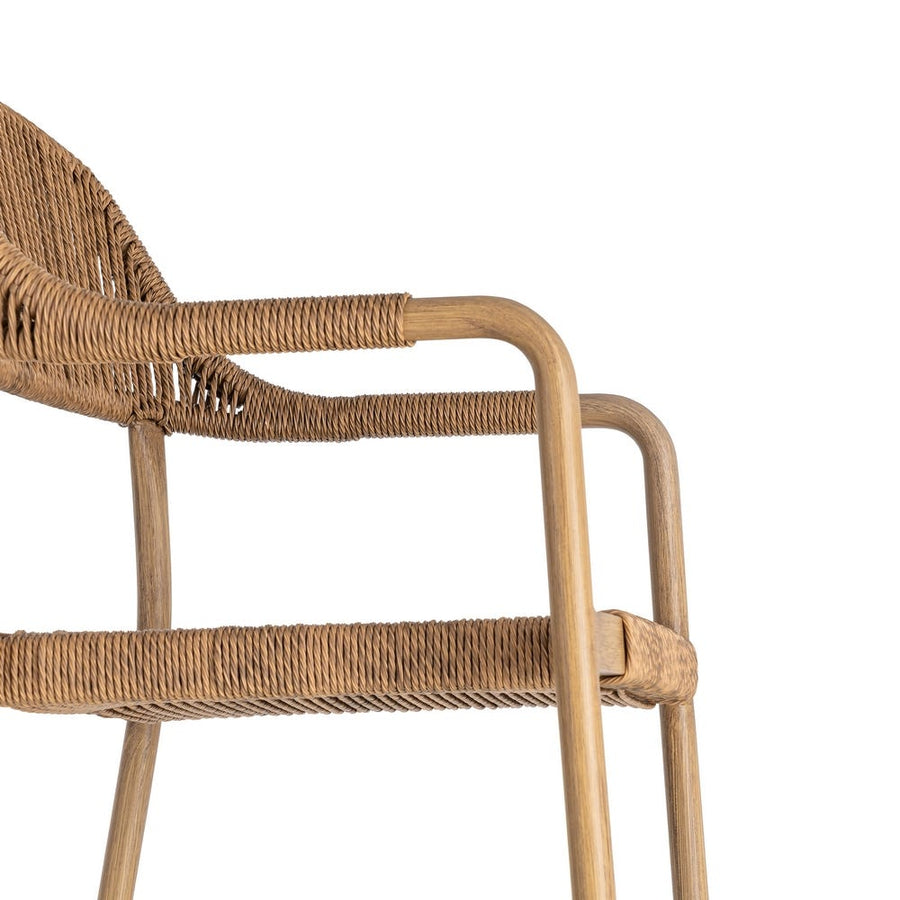 Stackable Aluminum Frame Chair with PE Rattan