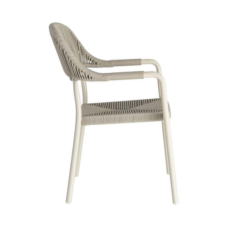 Stackable Aluminum Frame Outdoor Chair with PE Rattan
