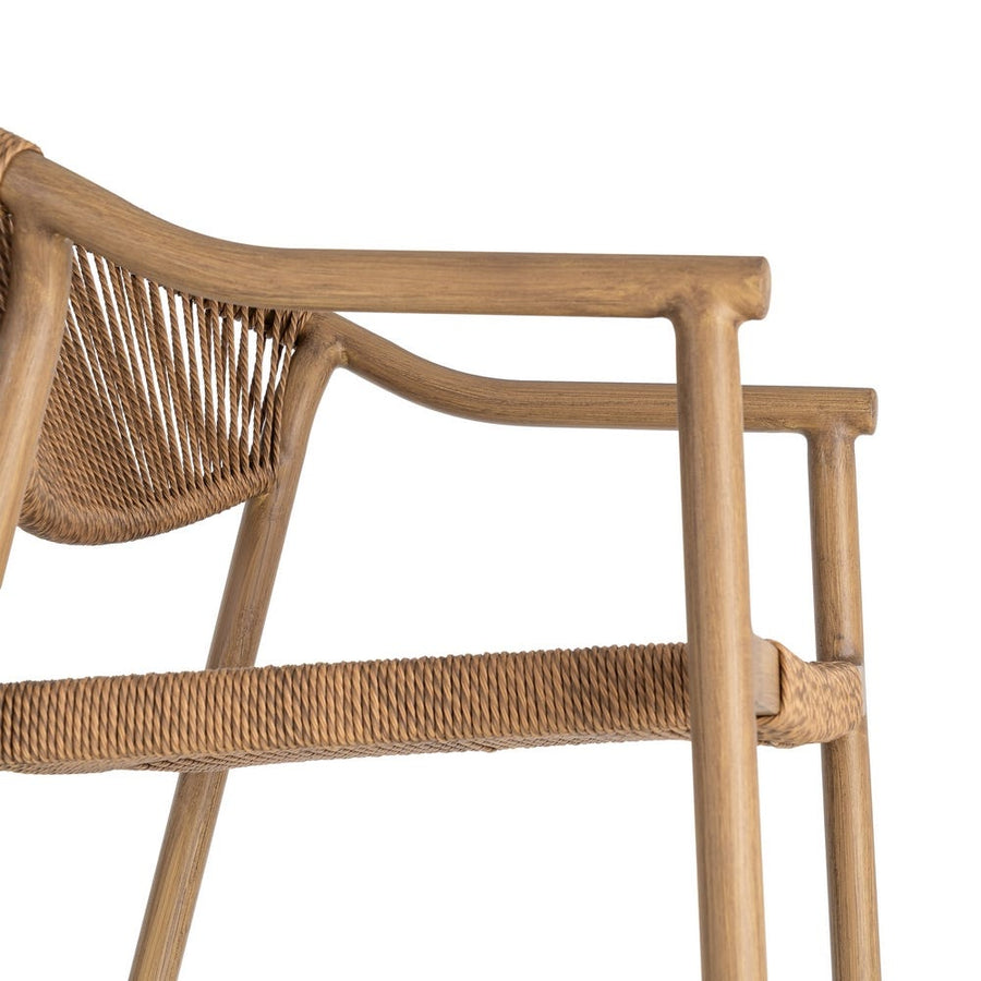 Stackable Aluminum Frame Rattan Chair