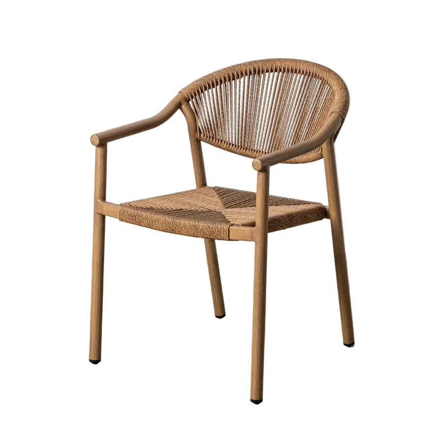 Stackable Aluminum Frame Rattan Chair