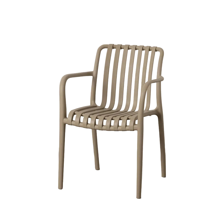 Beige Chair Made of Polypropylene w/Arms