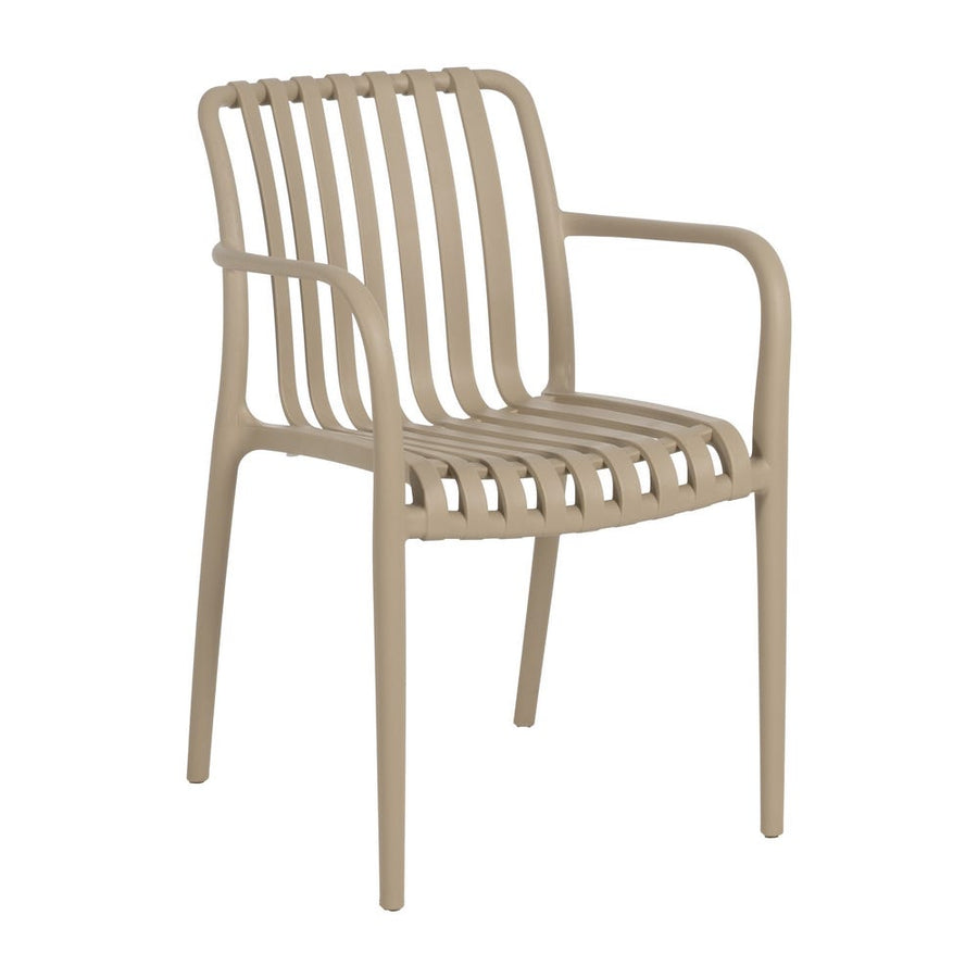 Beige Chair Made of Polypropylene w/Arms