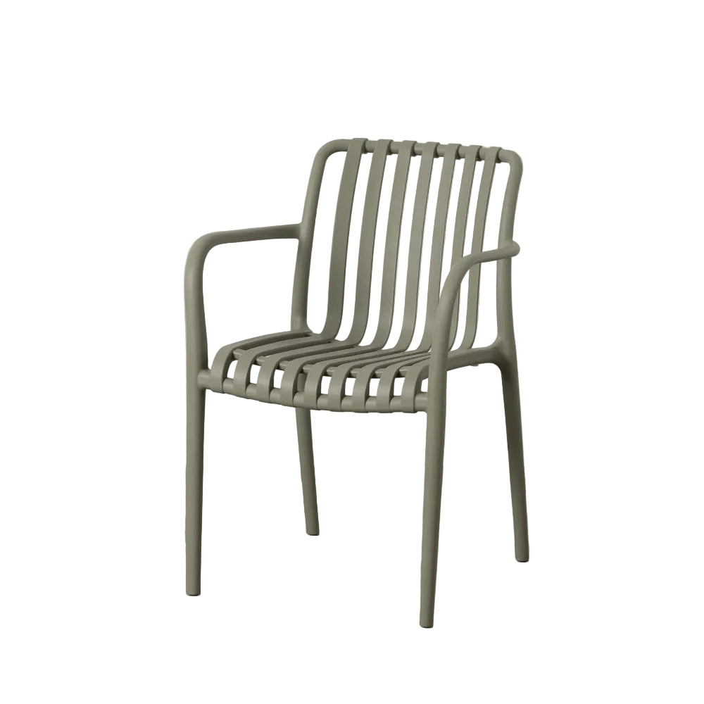 Green Polypropylene Chair w/Arms