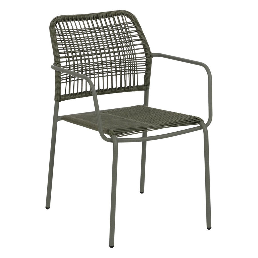 Stackable Green Steel Outdoor Chair