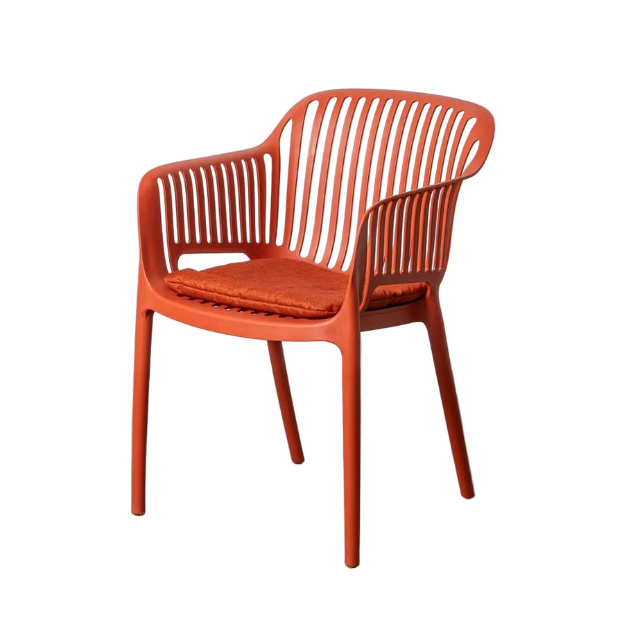 Orange Outdoor Chair Made of Polypropylene