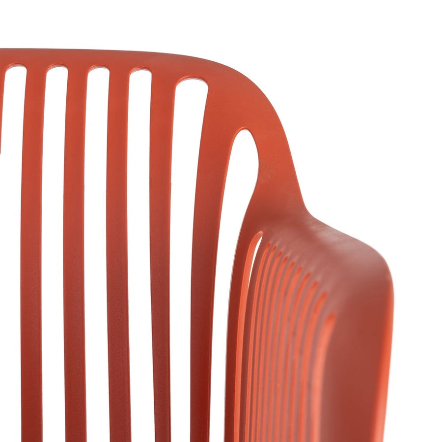 Orange Outdoor Chair Made of Polypropylene