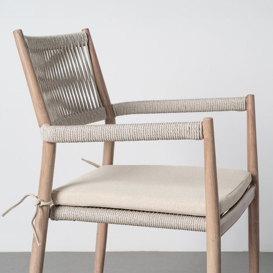 Stackable Outdoor Chair with Steel Frame and PE Rattan