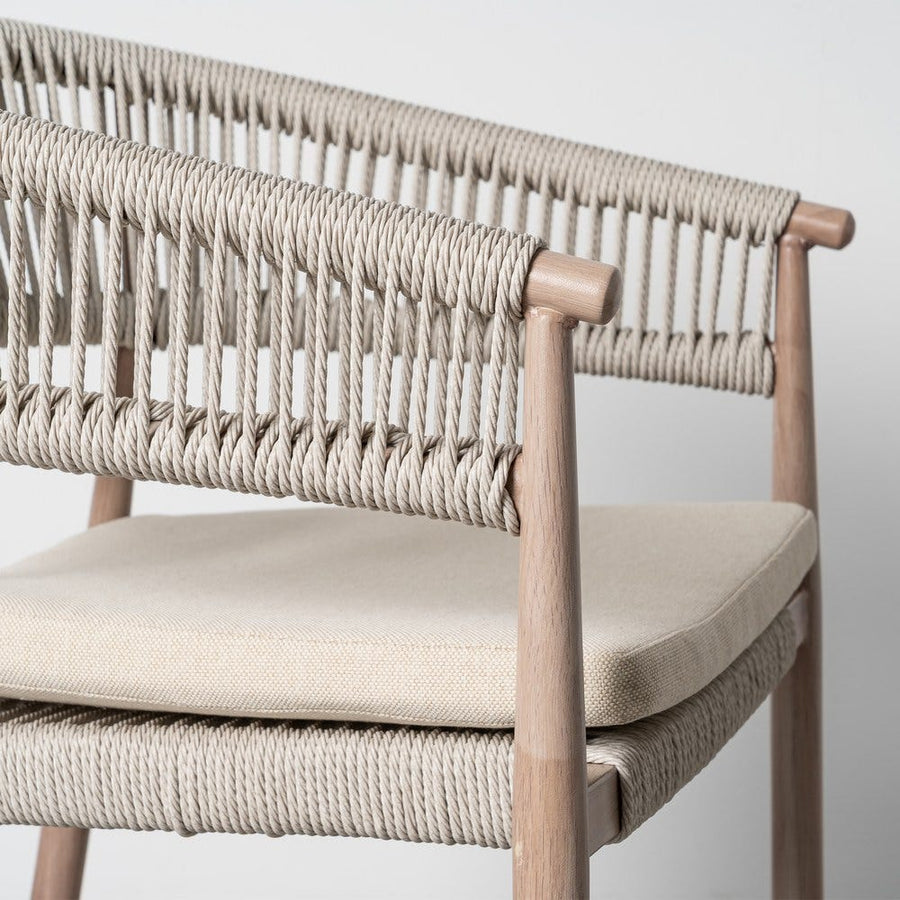 Stackable Outdoor Chair with Steel Frame and PE Rattan