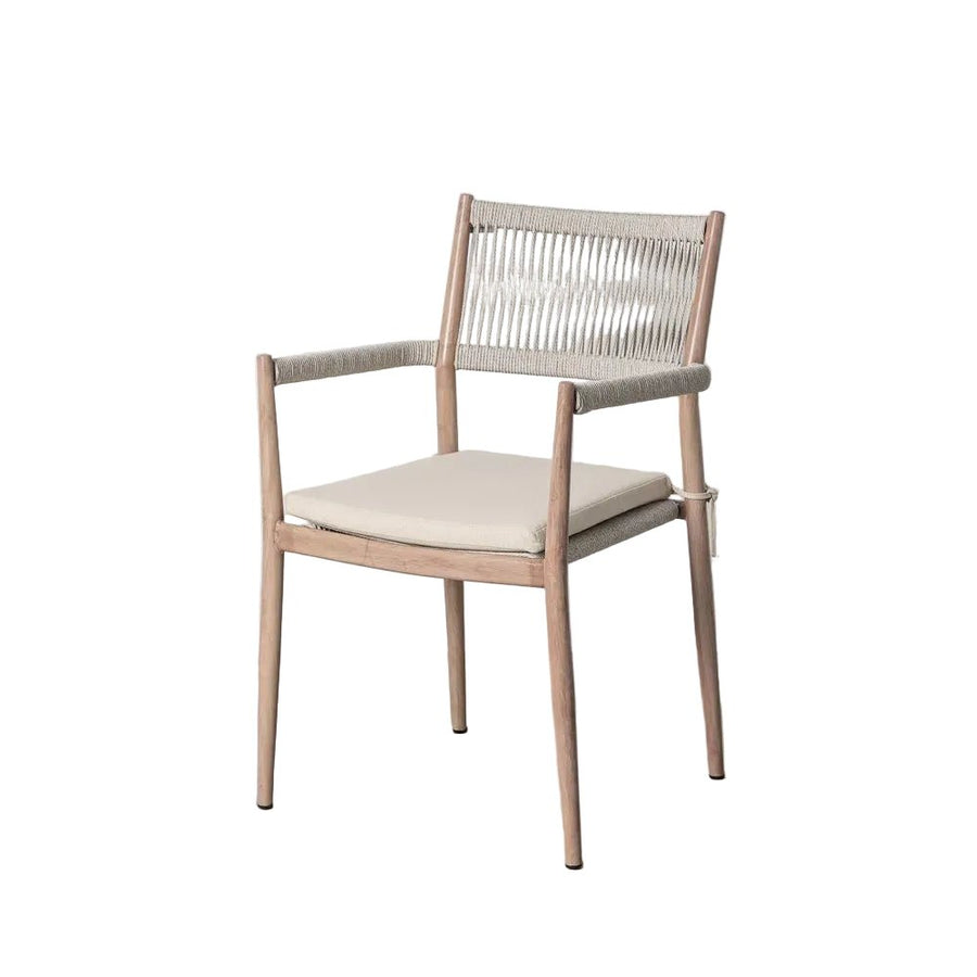 Stackable Outdoor Chair with Steel Frame and PE Rattan