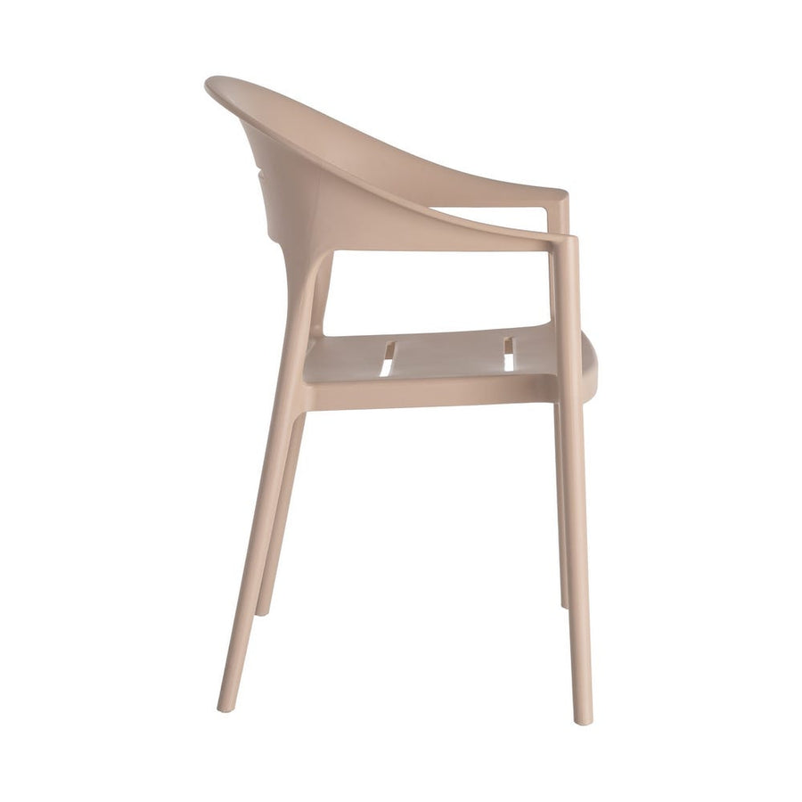 Stackable Polypropylene Cream Chair
