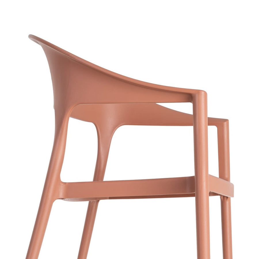 Stackable Polypropylene Orange  Chair