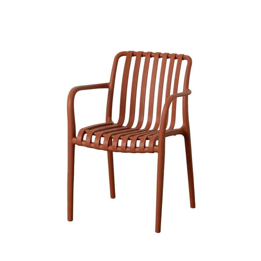 Terracotta Polypropylene Chair w/Arms