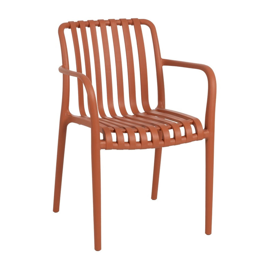 Terracotta Polypropylene Chair w/Arms