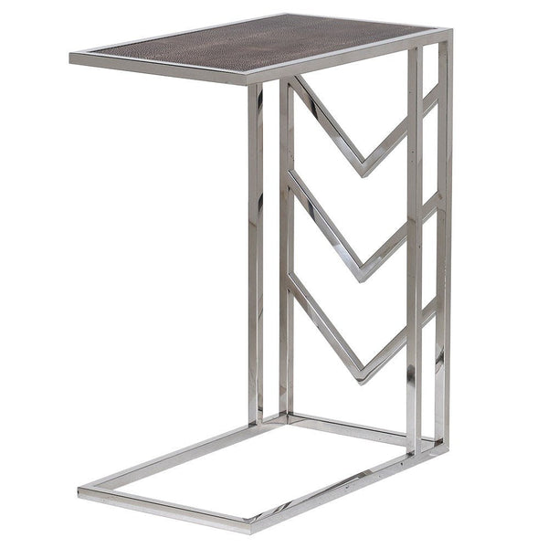 Stainless Steel Framed Sofa Side Table