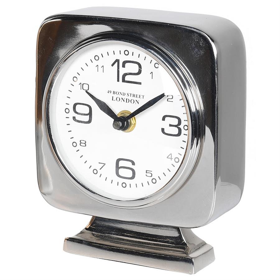 Steel Silver Table Clock - LUXONAS