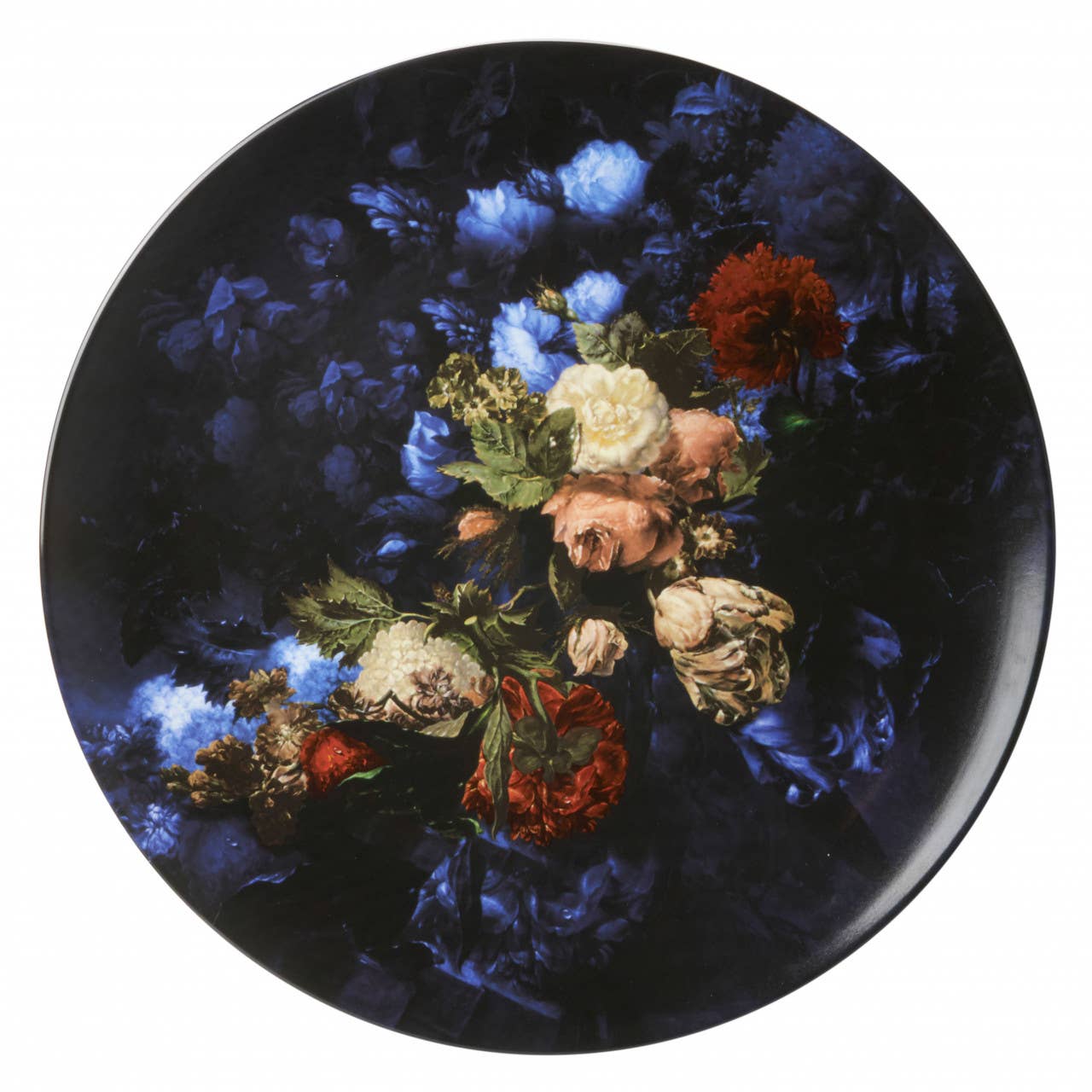 Still Life Plate with Flowers