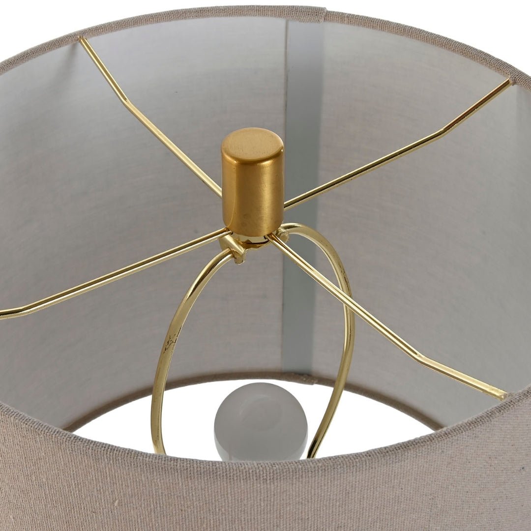 Stone Base Rim Table Lamp - LUXONAS