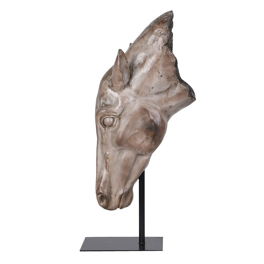 Stone Effect Horse Head Sculpture