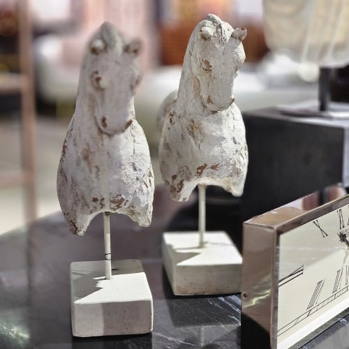 Stone Effect Horse Sculpture - LUXONAS HOME