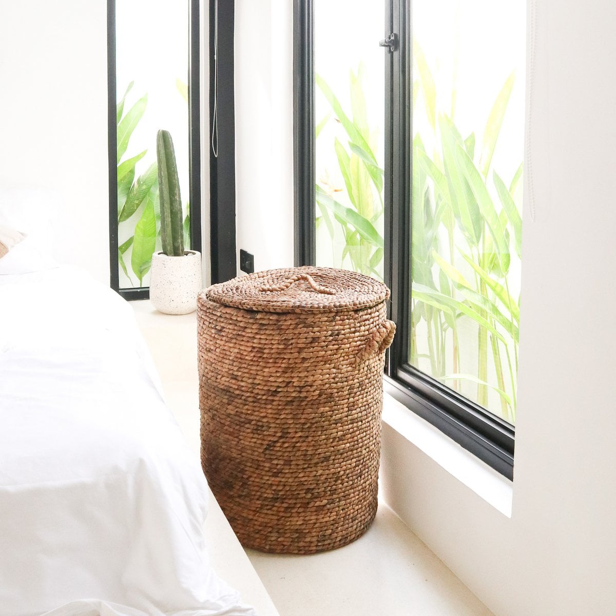 Storage Basket IKAT | Laundry Basket | Basket with Cover | Basket with Lids - LUXONAS HOME