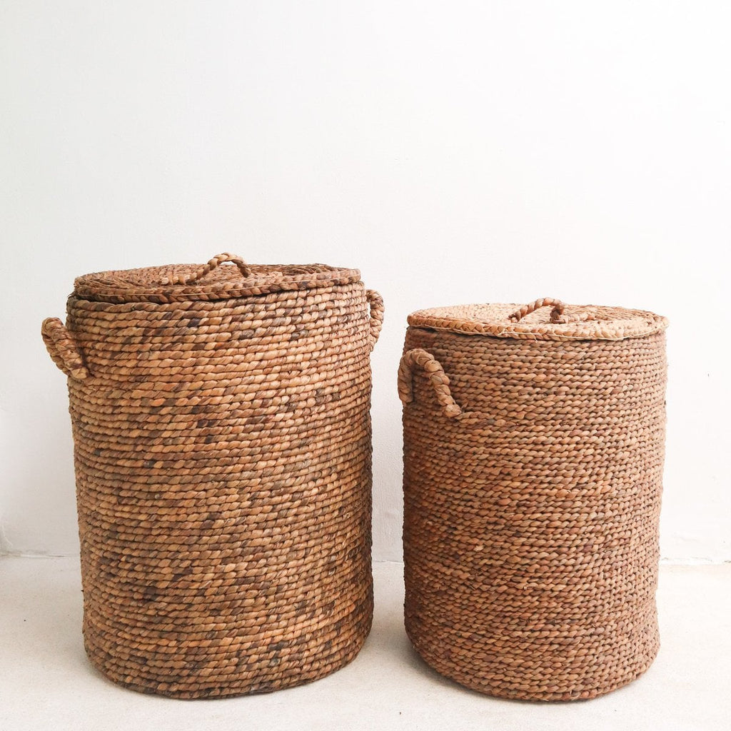 Storage Basket IKAT | Laundry Basket | Basket with Cover | Basket with Lids - LUXONAS HOME
