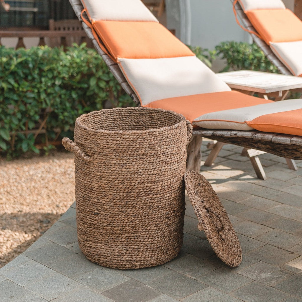 Storage Basket IKAT | Laundry Basket | Basket with Cover | Basket with Lids - LUXONAS HOME