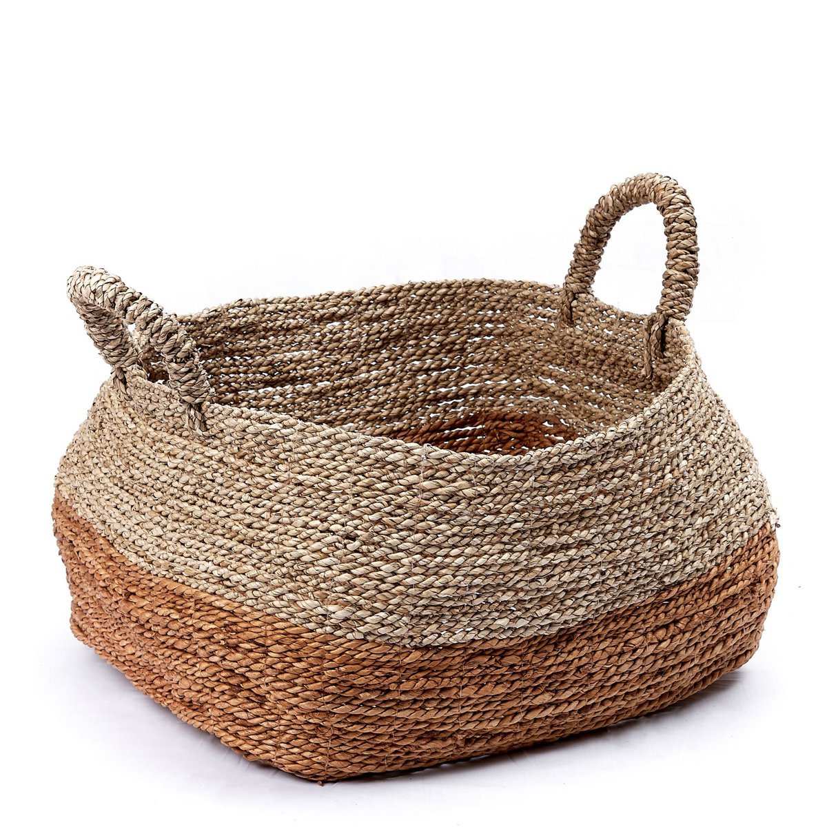 Storage Basket | Laundry Basket | Plant Basket MAJALENGKA (natural) made from Banana Fibre & Seagrass (3 sizes) - LUXONAS HOME