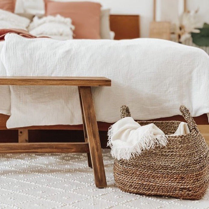 Storage Basket | Laundry Basket | Plant Basket MAJALENGKA (natural) made from Banana Fibre & Seagrass (3 sizes) - LUXONAS HOME