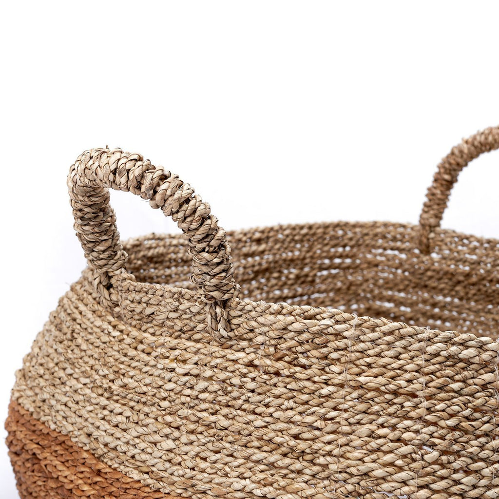Storage Basket | Laundry Basket | Plant Basket MAJALENGKA (natural) made from Banana Fibre & Seagrass (3 sizes) - LUXONAS HOME