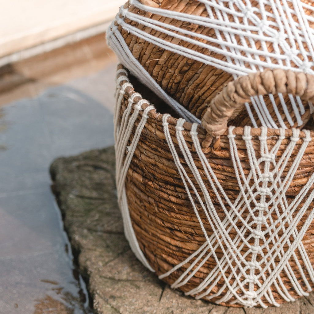 Storage Basket | Plant Basket | Laundry Basket LAWU made from Banana Fibre (3 sizes) - LUXONAS HOME