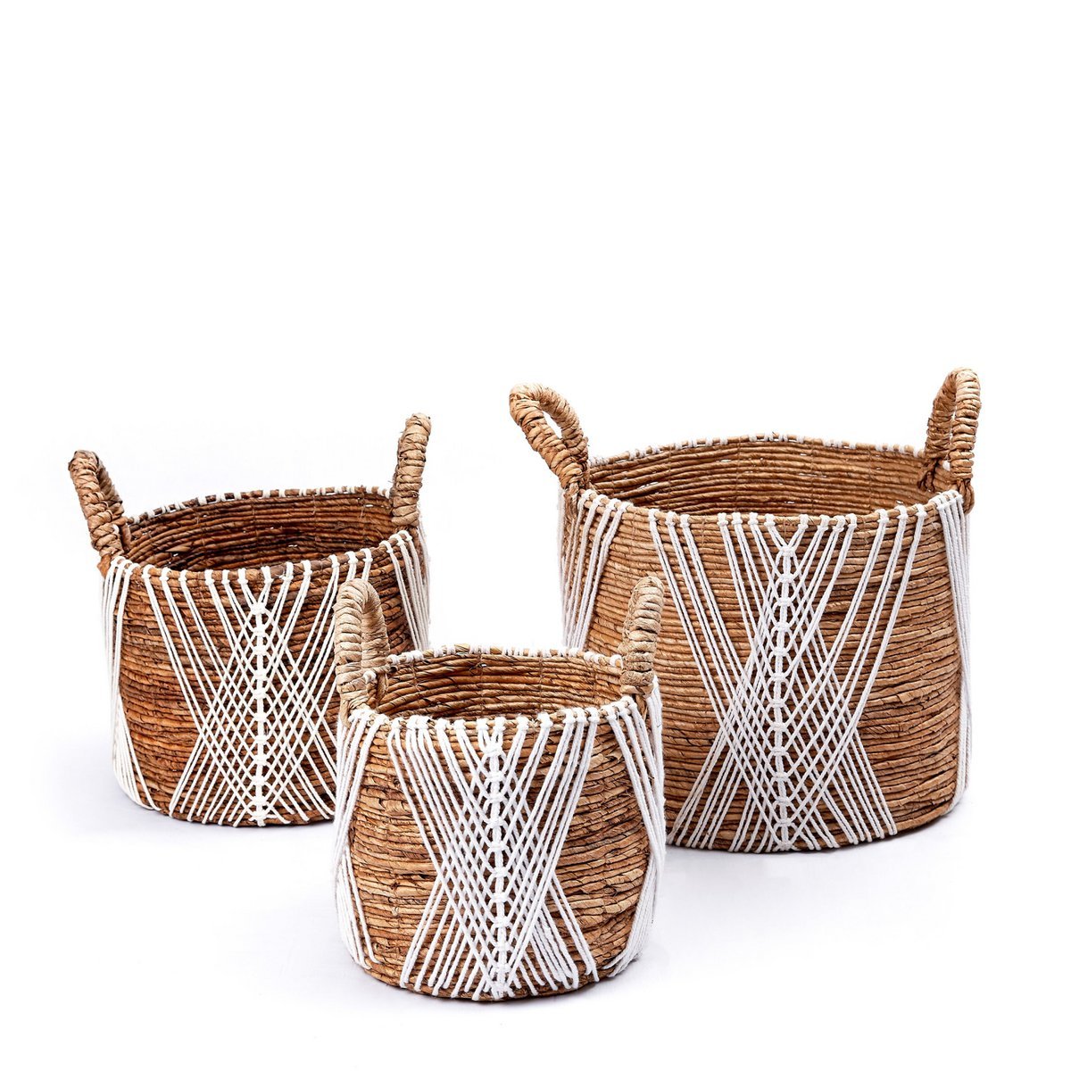 Storage Basket | Plant Basket | Laundry Basket LAWU made from Banana Fibre (3 sizes) - LUXONAS HOME