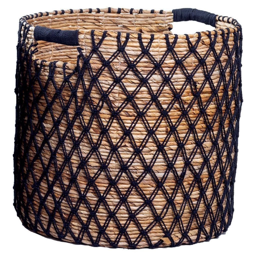 Storage Basket PURA | Plant Basket | Laundry Basket (black) made from Banana Fibre (3 sizes) - LUXONAS HOME