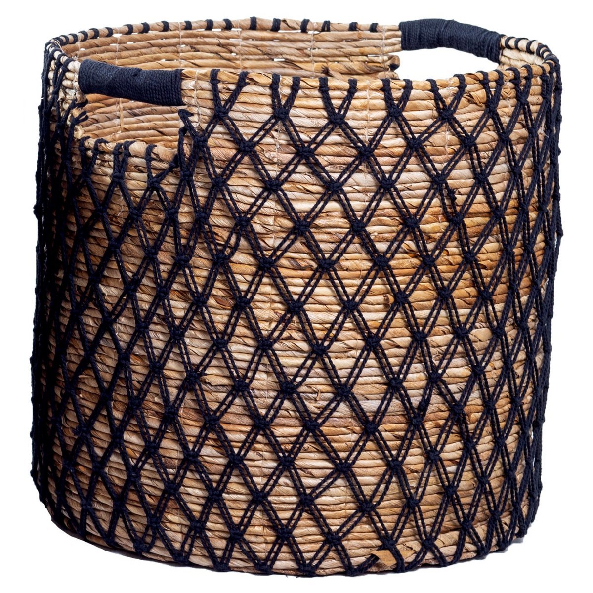 Storage Basket PURA | Plant Basket | Laundry Basket (black) made from Banana Fibre (3 sizes) - LUXONAS HOME