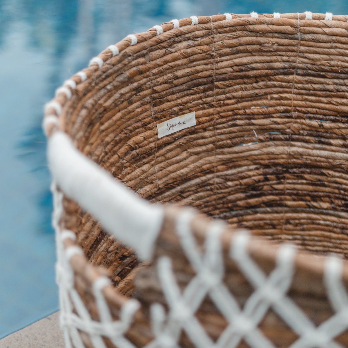 Storage Basket PURA | Plant Basket | Laundry Basket (white) made from Banana Fibre (3 sizes) - LUXONAS HOME