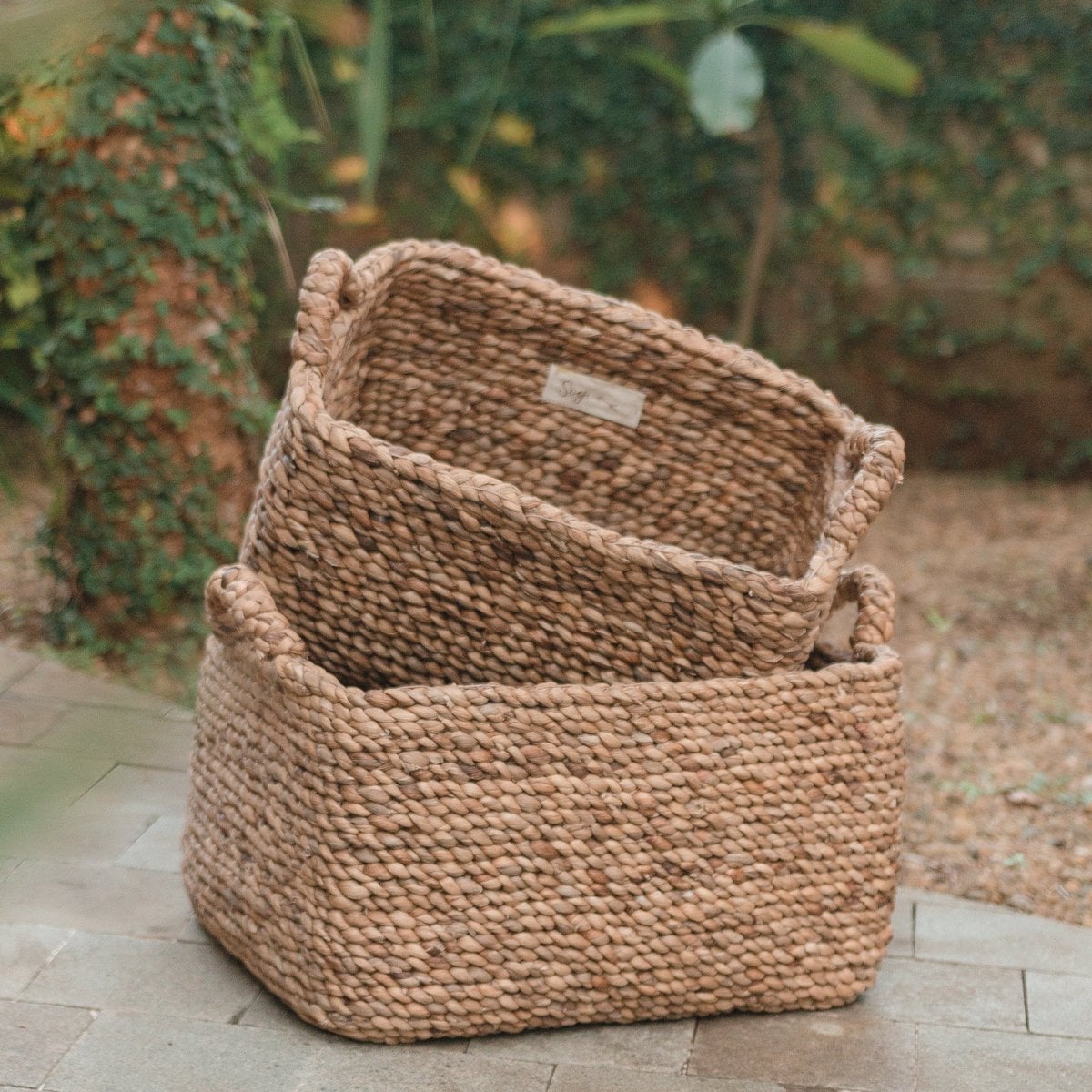 Storage Basket TANIMBAR made from Water Hyacinth - LUXONAS HOME