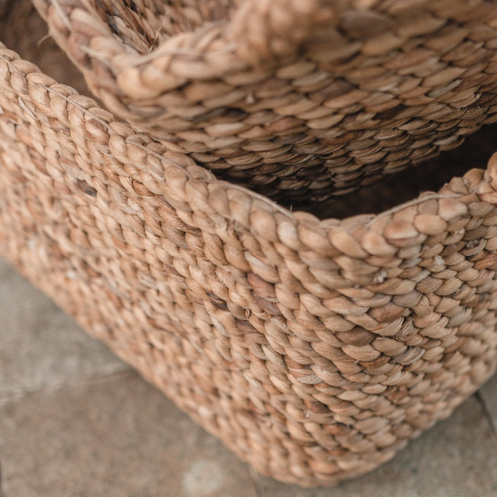 Storage Basket TANIMBAR made from Water Hyacinth - LUXONAS HOME