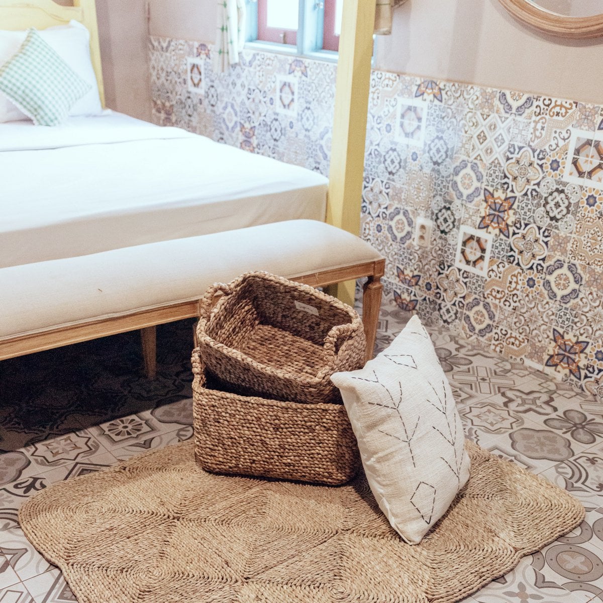 Storage Basket TANIMBAR made from Water Hyacinth - LUXONAS HOME